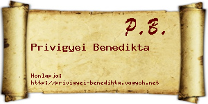 Privigyei Benedikta névjegykártya